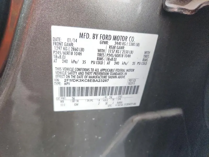2014 FORD EDGE LIMITED  