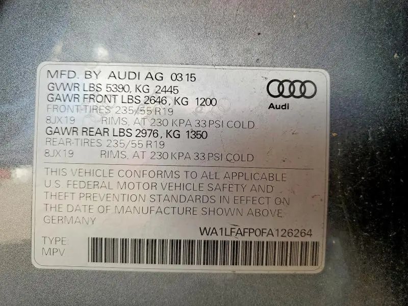 2015 AUDI Q5 PREMIUM PLUS  