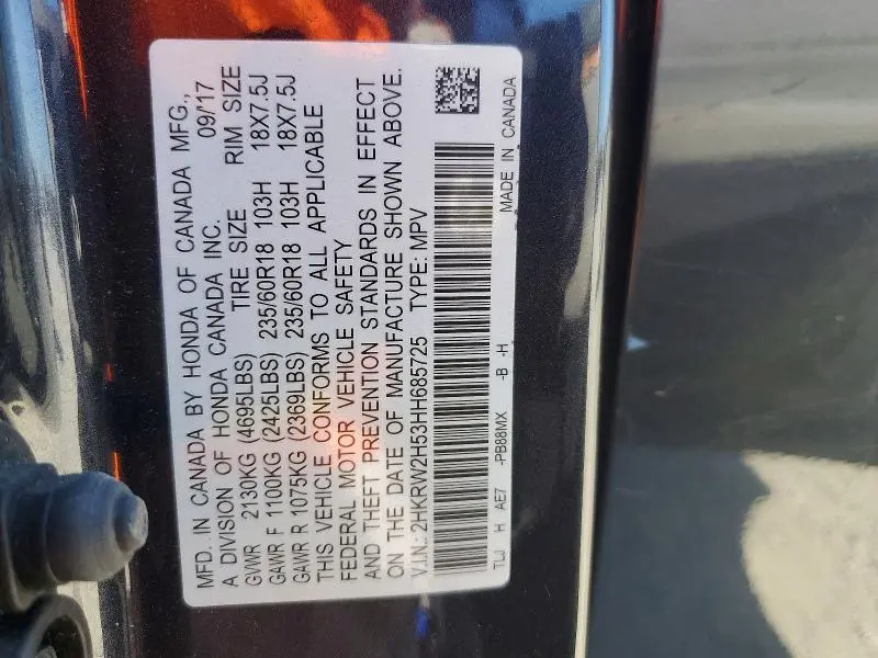 2017 HONDA CR-V EX  