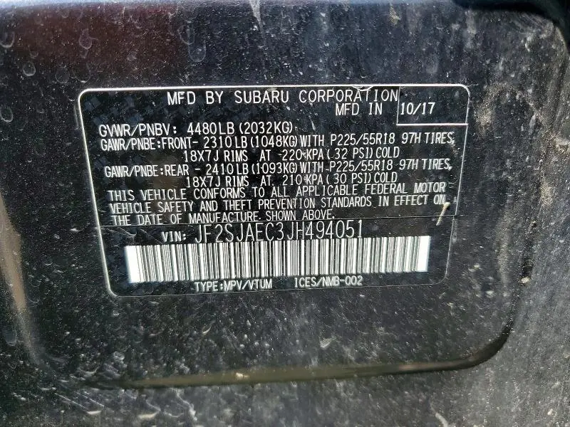 2018 SUBARU FORESTER 2.5I PREMIUM  