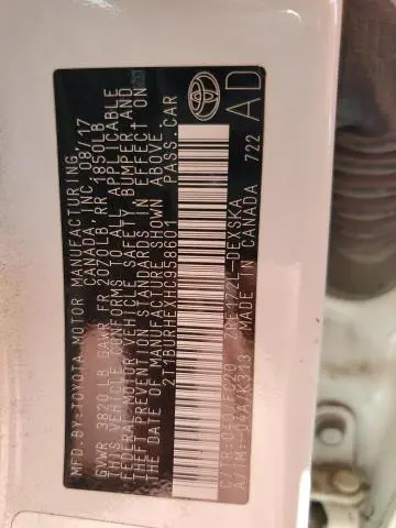 2017 TOYOTA COROLLA L