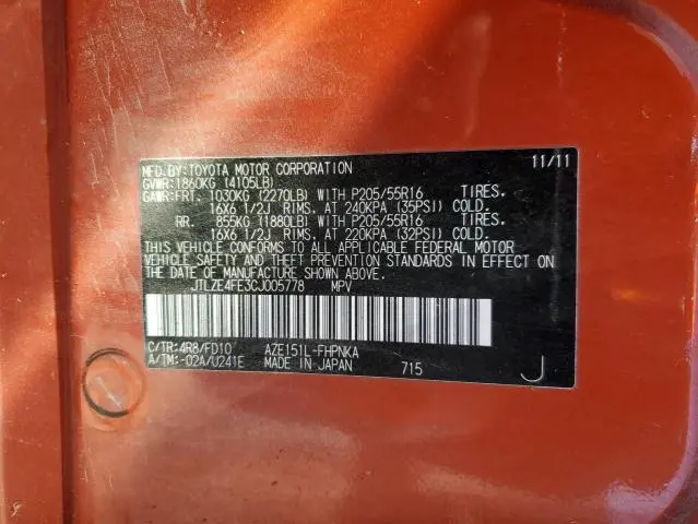 2012 TOYOTA SCION XB   