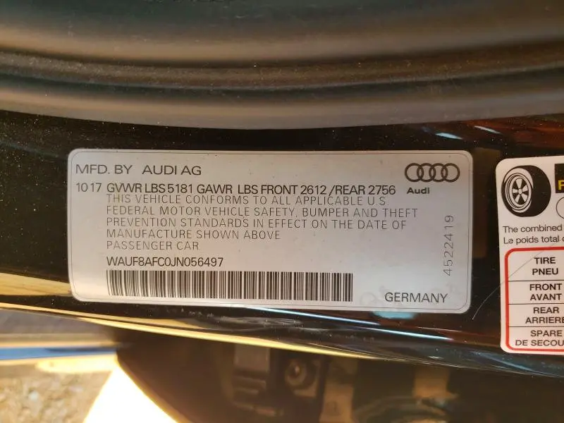 2018 AUDI A6 PREMIUM  