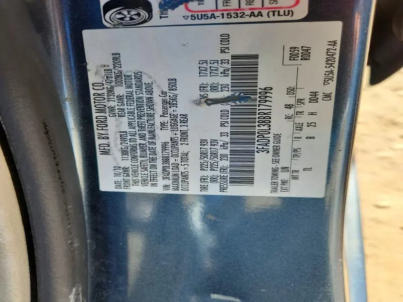 2011 FORD FUSION HYBRID  