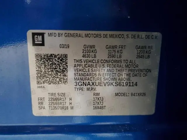 2019 CHEVROLET EQUINOX LT  