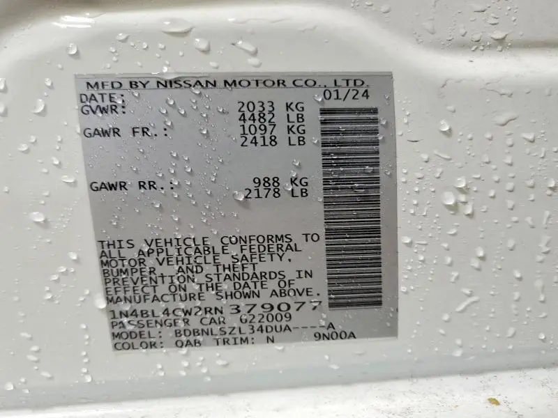 2024 NISSAN ALTIMA SR  