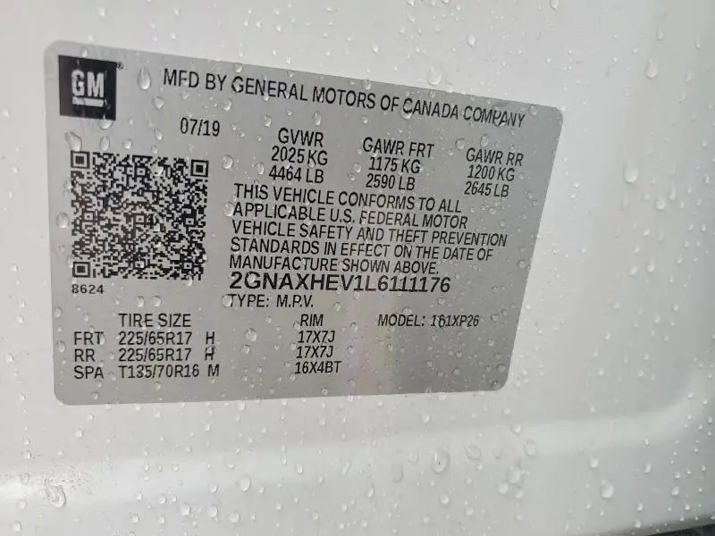 2020 CHEVROLET EQUINOX LS  