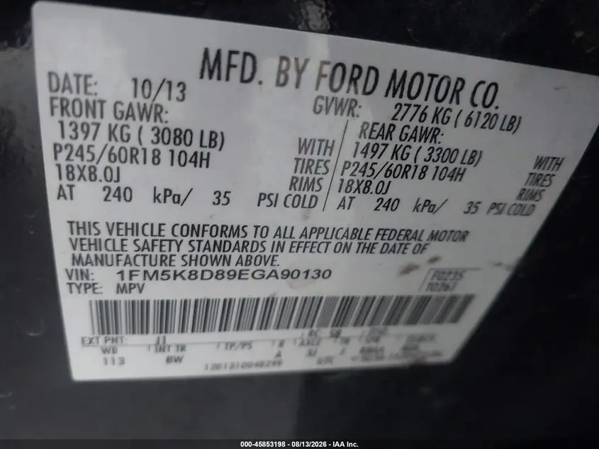 2014 FORD EXPLORER XLT
