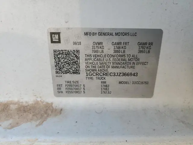 2018 CHEVROLET SILVERADO C1500 LT  