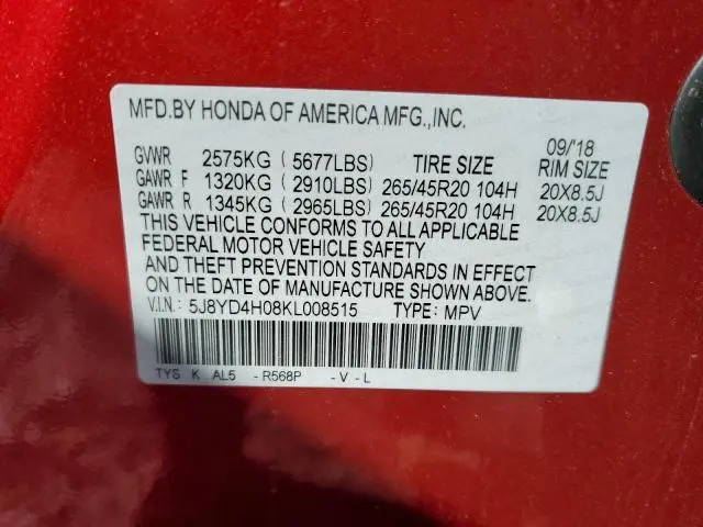 2019 ACURA MDX A-SPEC  