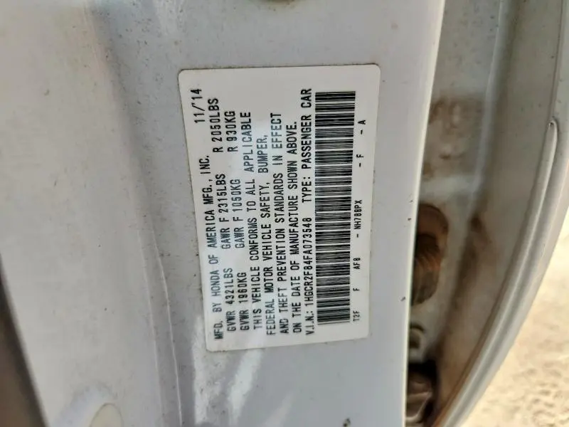 2015 HONDA ACCORD EXL  