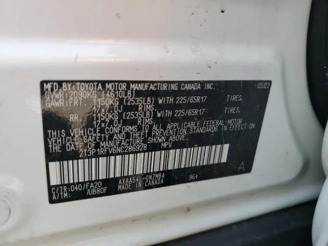 2022 TOYOTA RAV4 XLE