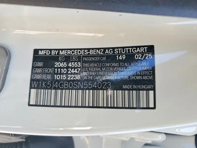2025 MERCEDES-BENZ CLA 250  