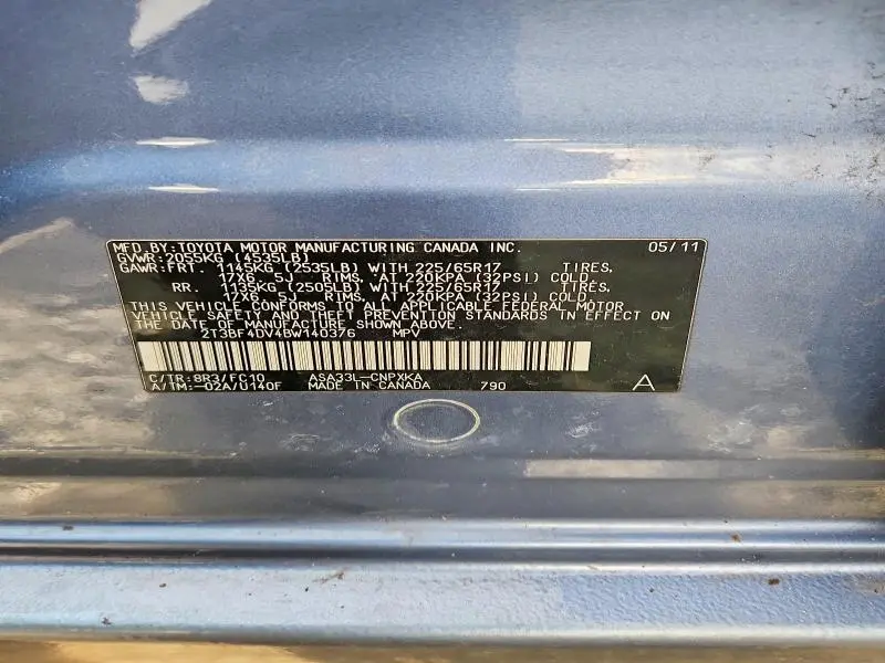 2011 TOYOTA RAV4 BASE  