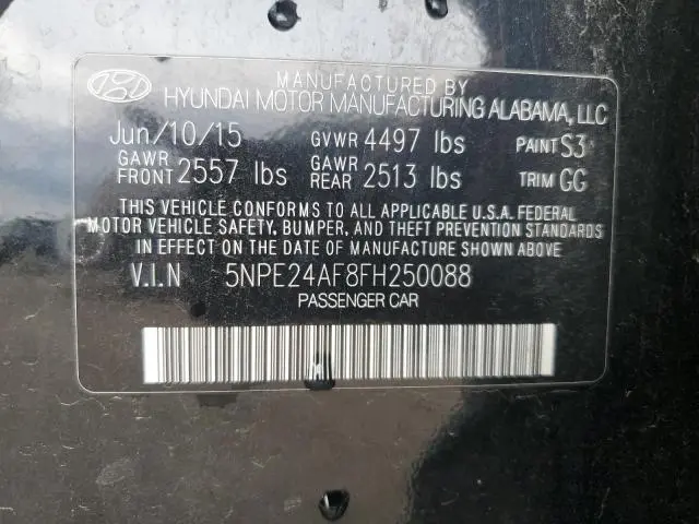 2015 HYUNDAI SONATA SE  