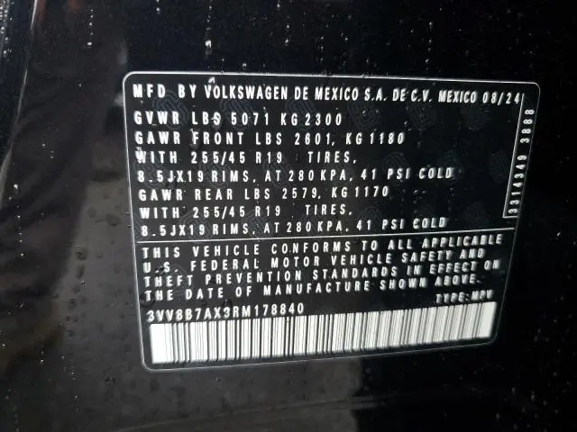 2024 VOLKSWAGEN TIGUAN SE R-LINE BLACK