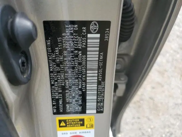 2016 TOYOTA CAMRY LE  