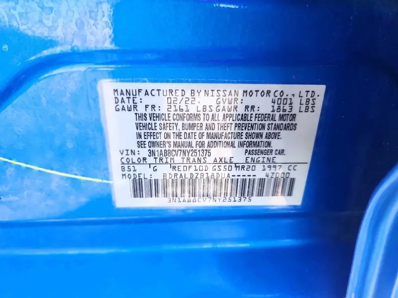 2022 NISSAN SENTRA SV  