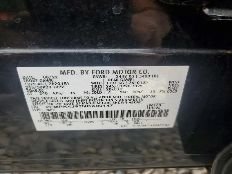 2022 FORD EDGE SEL  