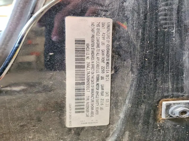 2011 VOLKSWAGEN JETTA TDI  