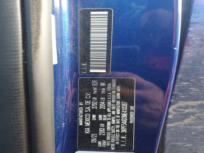 2021 KIA FORTE EX  