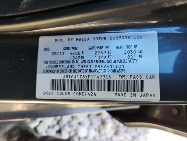 2014 MAZDA 6 TOURING  