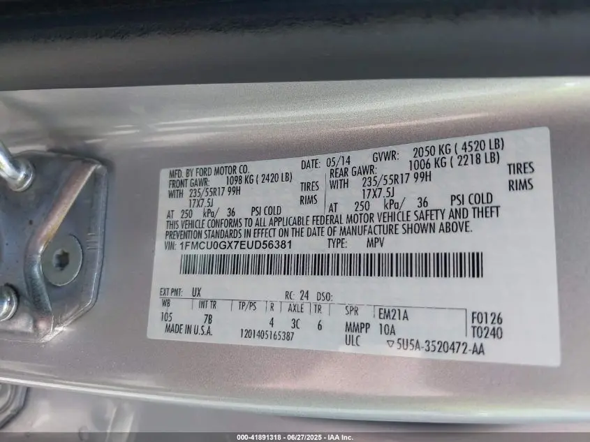 2014 FORD ESCAPE SE