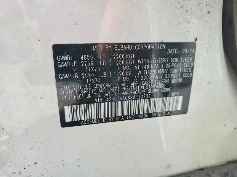 2025 SUBARU OUTBACK   