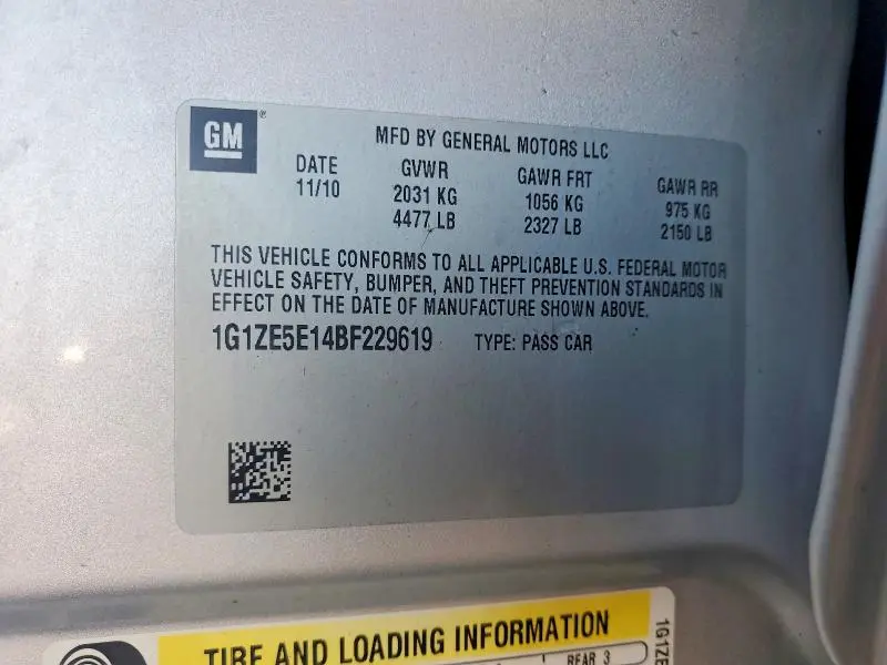 2011 CHEVROLET MALIBU LTZ  