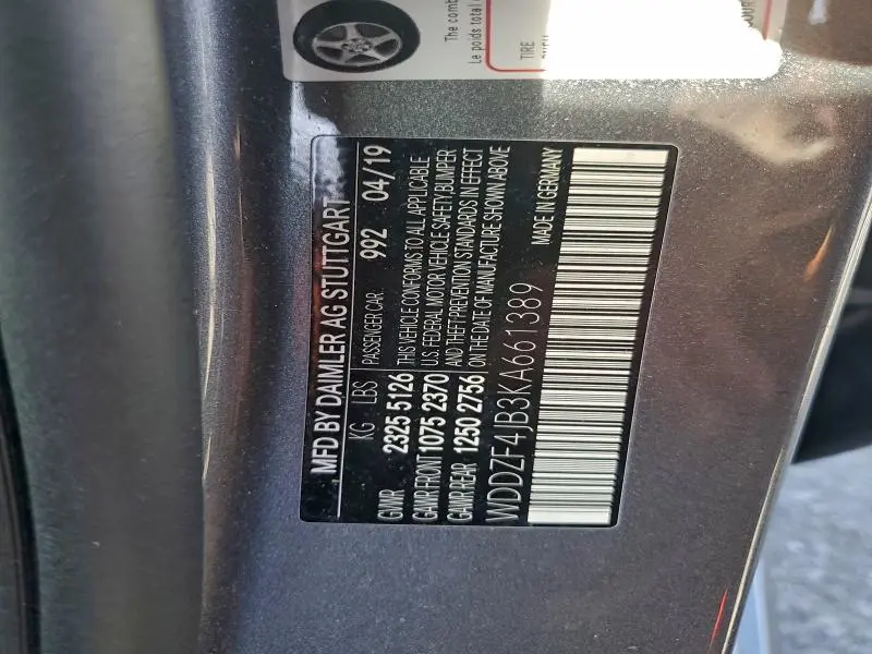 2019 MERCEDES-BENZ E 300  