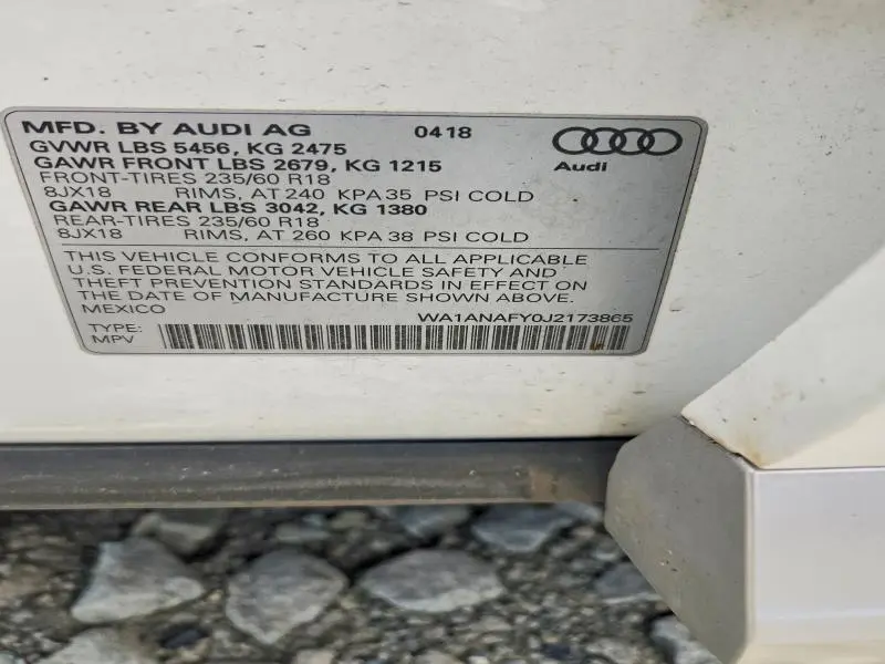 2018 AUDI Q5 PREMIUM  