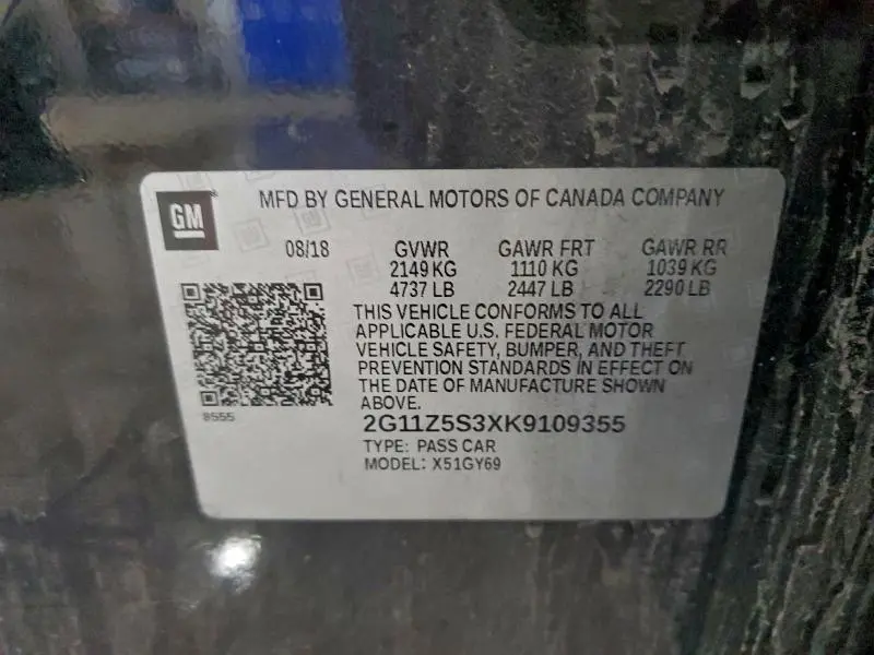 2019 CHEVROLET IMPALA LT  