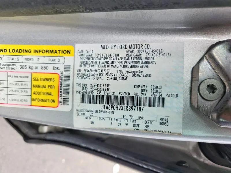 2014 FORD FUSION SE  