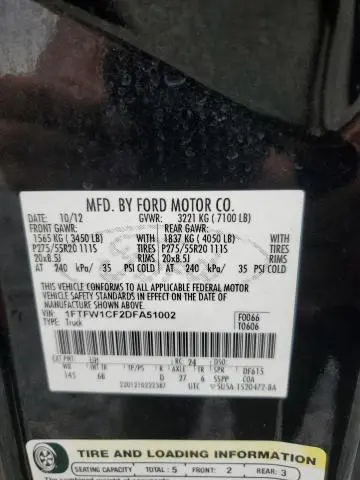 2013 FORD F150 SUPERCREW  