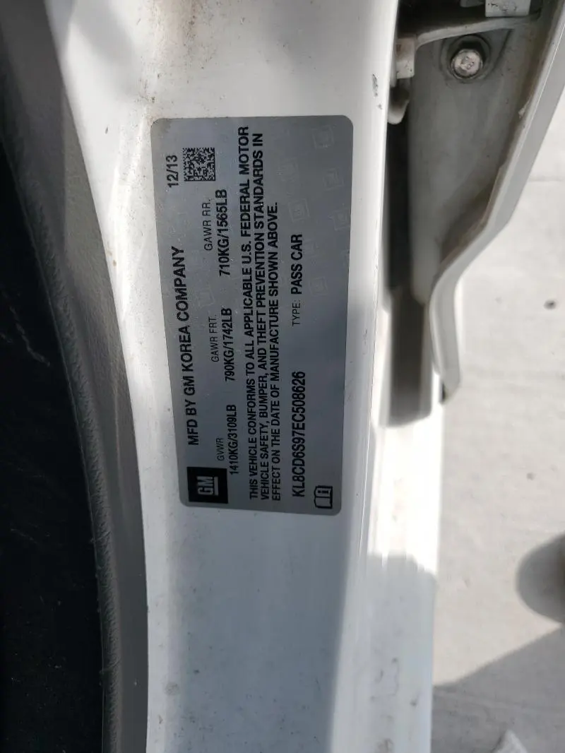 2014 CHEVROLET SPARK 1LT  