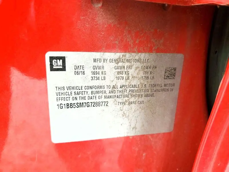 2016 CHEVROLET CRUZE LS  