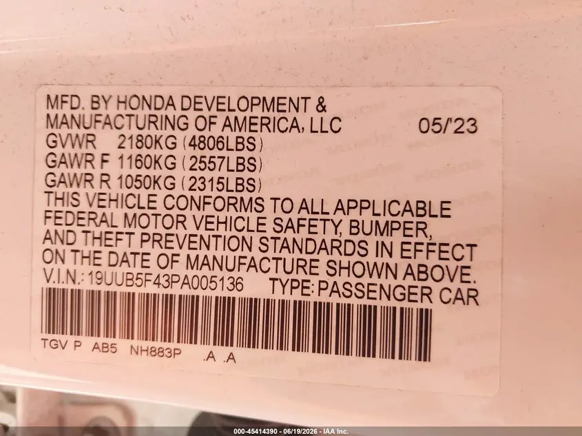 2023 ACURA TLX TECHNOLOGY PACKAGE