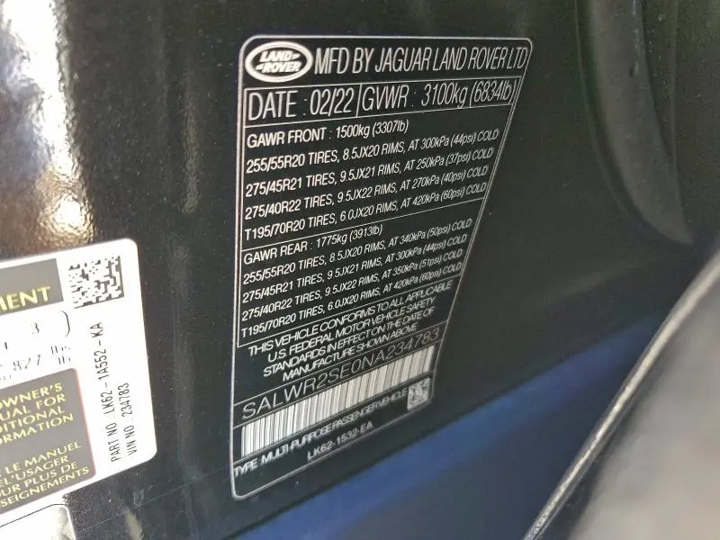 2022 LAND ROVER RANGE ROVER SPORT HSE DYNAMIC  