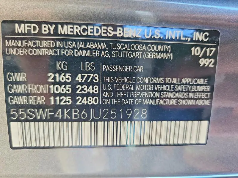 2018 MERCEDES-BENZ C 300 4MATIC  