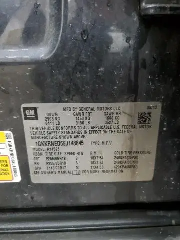 2014 GMC ACADIA SLE  