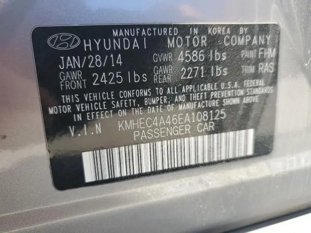 2014 HYUNDAI SONATA HYBRID