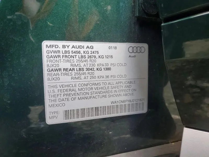 2018 AUDI Q5 PRESTIGE  