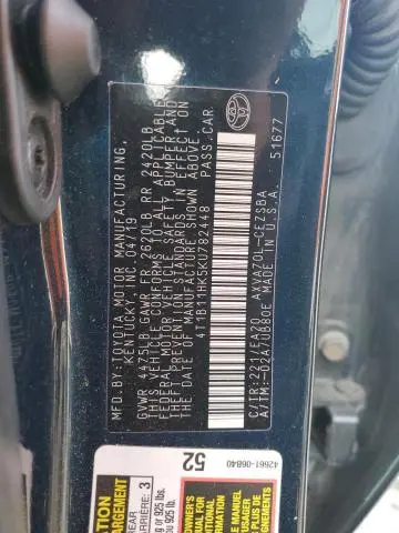 2019 TOYOTA CAMRY L  