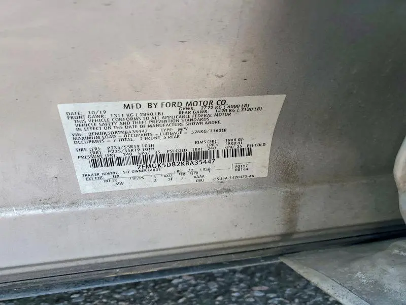 2019 FORD FLEX LIMITED  