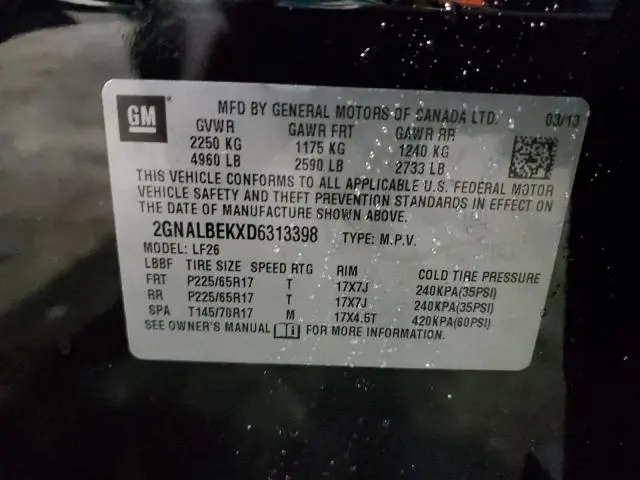 2013 CHEVROLET EQUINOX LS  