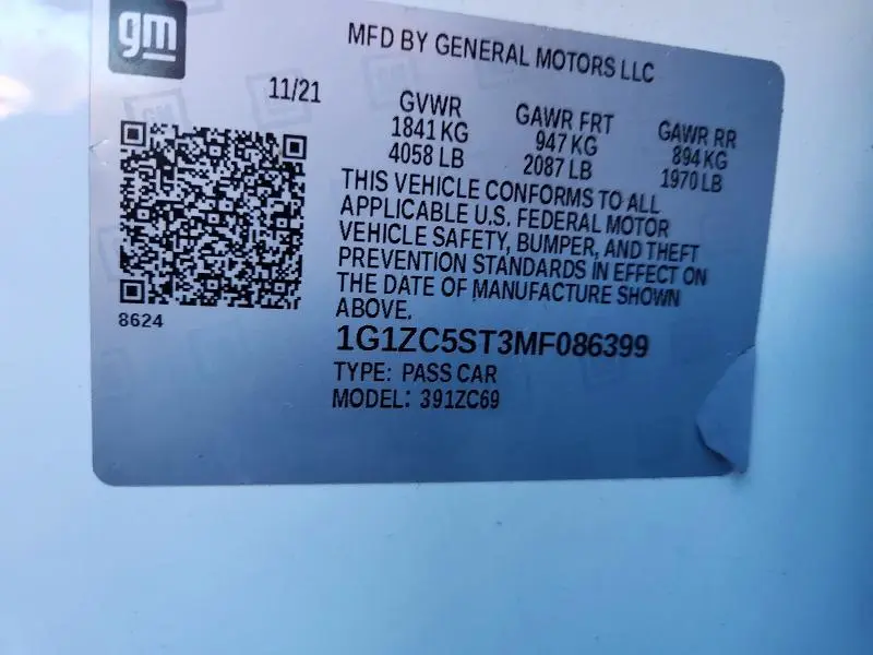 2021 CHEVROLET MALIBU LS  