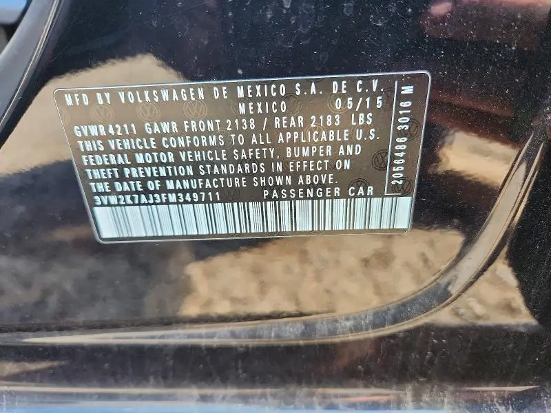 2015 VOLKSWAGEN JETTA BASE  