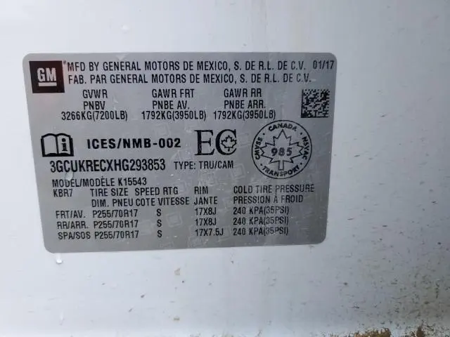 2017 CHEVROLET SILVERADO K1500 LT  