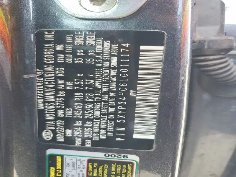 2020 KIA TELLURIDE EX  