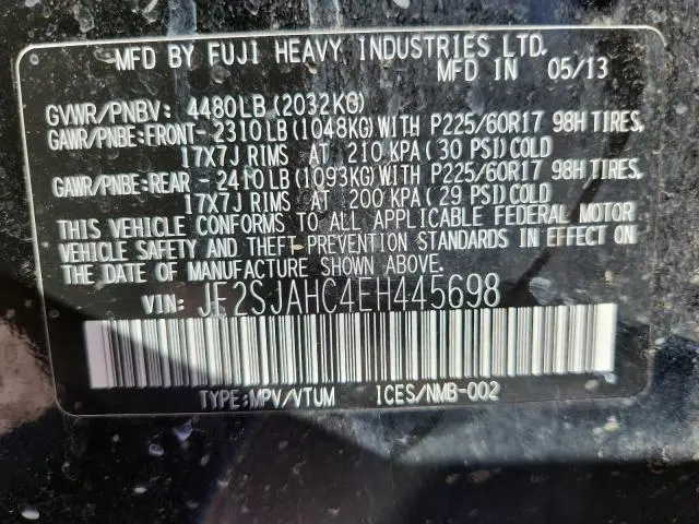 2014 SUBARU FORESTER 2.5I LIMITED  